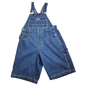 Revolt Women's Denim Blue Jean Carpenter Overalls Shorts‎ 16